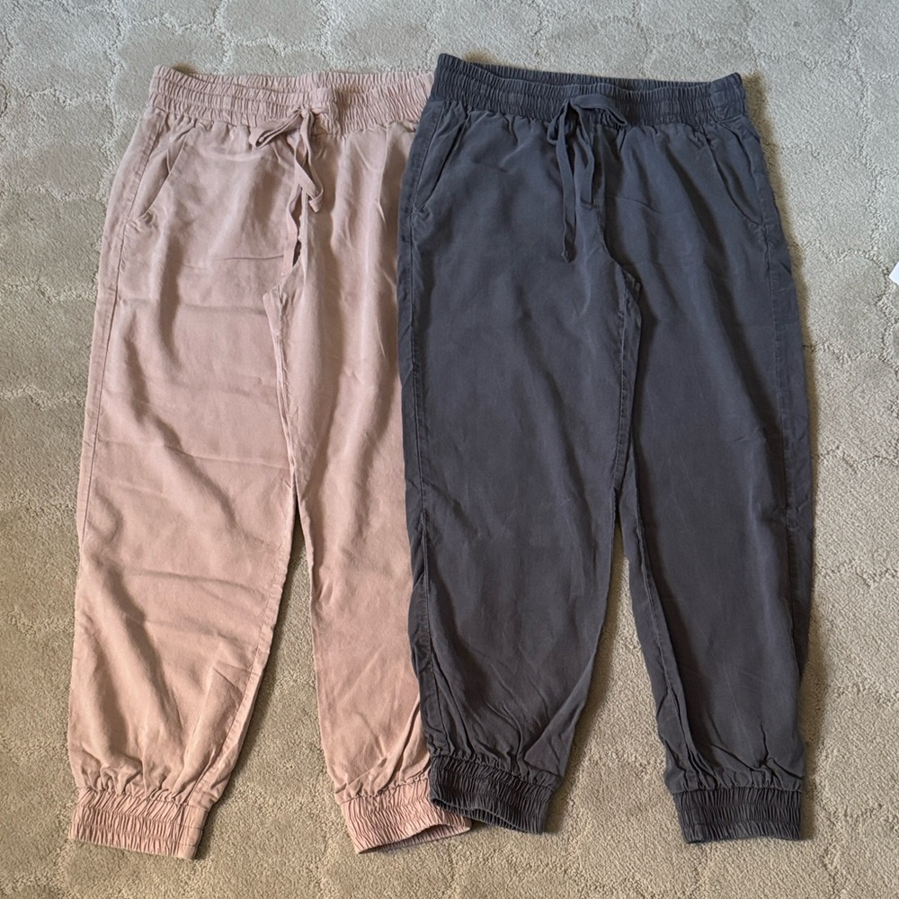 Cloth & Stone Anthropologie Womens Joggers Lightweight Pants Gray & Beige XS